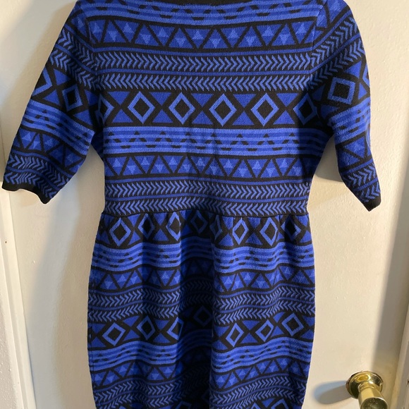Black & Blue Baby Doll Dress. Size Medium. - Picture 3 of 4
